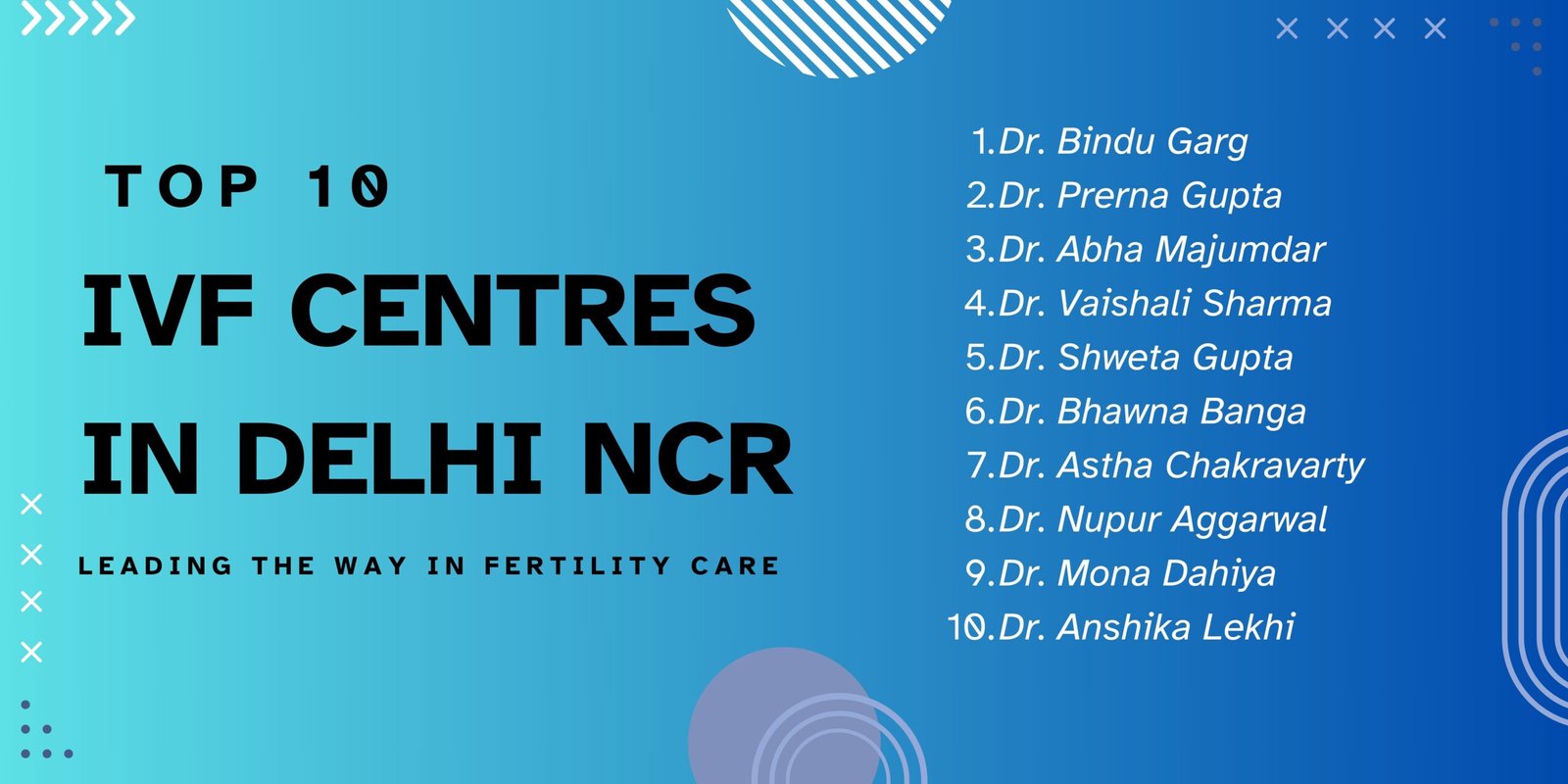 Top 10 IVF Doctors in Delhi NCR